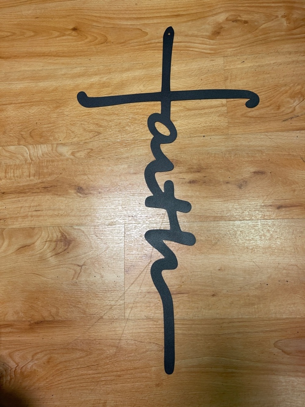 Metal Faith cross wall decor